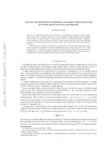 WAVELET DECOMPOSITION TECHNIQUES AND HARDY INEQUALITIES FOR FUNCTION SPACES ON CELLULAR DOMAINS arXiv:1306.3131v1 [math.FA] 13 JunBENJAMIN SCHARF