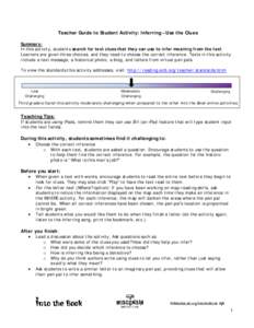 Teacher Guide to Student Interactive: Making Connections – Slingshot to Understanding