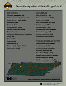 Benton County Industrial Park – Bridges Site #1  TENNESSEE SITE OVERVIEW