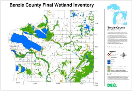 Wetland / Benzie County /  Michigan / Betsie River / National Wetlands Inventory / Water / Michigan Department of Environmental Quality / Geography of Michigan / Michigan / Aquatic ecology