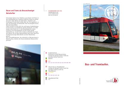 www.verkehr-bs.de  Busse und Trams als Braunschweiger Botschafter  f