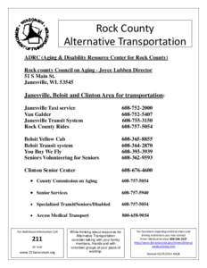 Rock County Alternative Transportation