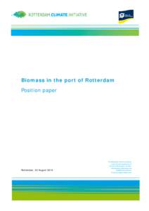 Biomass in the port of Rotterdam