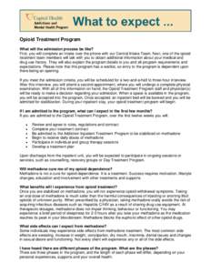 Microsoft Word - What to Expect Opioid Treatment Program Colour.doc