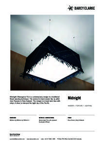 Midnight (Waenganui Po) is a contemporary design in a traditional Maori weaving technique. The product is hand-woven flax by artist Jess Paraone in New Zealand. The design is in tonal dark blue with strips of silver to i