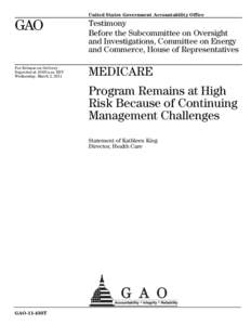 Medicare / Recovery Audit Contractor / Nursing home / Specialty Society Relative Value Scale Update Committee / Patient safety / Medicaid / Centers for Medicare and Medicaid Services / Accountable care organization / Health care reforms proposed during the Obama administration / Health / Medicine / Healthcare reform in the United States