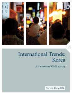 International Trends: Korea An Asan and GMF survey Topline Data 2012