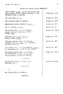 30 Ind. C1. C u m . 6 BEFORE THE INDIAN CLAMS C3MMISSION JAMES STRONG, et al., as the representatives and on b e h a l f of all members by blood of t h e CHIPPEWA TRIBE OF INDIANS,