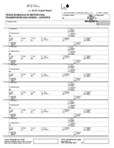 [removed]Schedule of Motor Fuel Transporter Deliveries - Exports