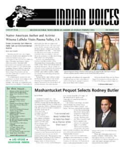 OUR 23RD YEAR  MULTICULTURAL NEWS FROM AN AMERICAN INDIAN PERSPECTIVE DECEMBER 2009