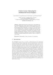 Context-aware Querying for Multimodal Search Engines Jonas Etzold1 , Arnaud Brousseau2 , Paul Grimm1 , and Thomas Steiner2