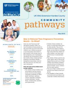 UF/IFAS Extension Hardee County  COMMUNITY pathways May 2015