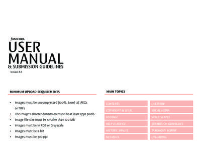 fotolibra  USER MANUAL & SUBMISSION GUIDELINES Version 8.0