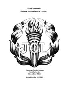 Chapter Handbook National Junior Classical League