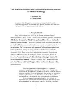 World War II / Antisemitism / Georg Leibbrandt / Wannsee Conference / Alfred Rosenberg / Leibbrandt / Black Sea Germans / Reichskommissariat Ukraine / Schutzstaffel / Nazi Germany / Racism / The Holocaust