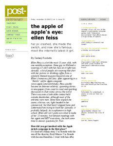 friday, november 22,2002 | vol. 3, issue 23  the apple of