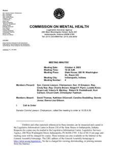 Members Sen. Connie Lawson, Chairperson Sen. Vi Simpson Rep. Cindy Noe Rep. Charlie Brown Abigail P. Flynn