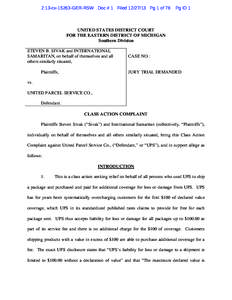 2:13-cvGER-RSW Doc # 1 FiledPg 1 of 76  Pg ID 1 UNITED STATES DISTRICT COURT FOR THE EASTERN DISTRICT OF MICHIGAN