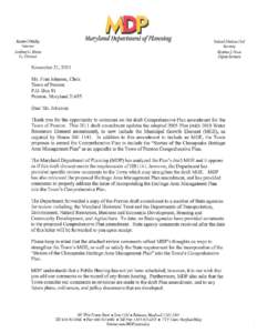 Maryland Department of Planning Review Comments Draft 2011 Preston Comprehensive Plan Amendments November 21, 2011 Municipal Growth Element (MGE) Comments Population Projections: