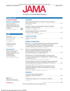 To Promote the Science and Art of Medicine and the Betterment of the Public Health December 5, 2012, Vol 308, No. 21 Pages[removed]December 5, 2012