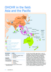 OHCHR in the field: Asia and the Pacific Type of presence  Location