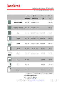 Anzeigenpreise und Formate Anzeigenpreisliste Nr. 33 vom[removed]