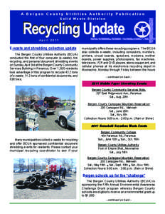 A Bergen County Utilities Authority Publication Solid Waste Division