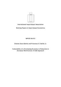 Microeconomics / Utility / International factor movements / Input-output model / Computable general equilibrium / Social accounting matrix / Economic model / Wassily Leontief / General equilibrium theory / Economics / National accounts / Macroeconomics