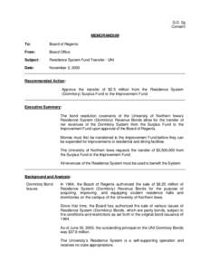 G.D. 2g Consent MEMORANDUM To:  Board of Regents