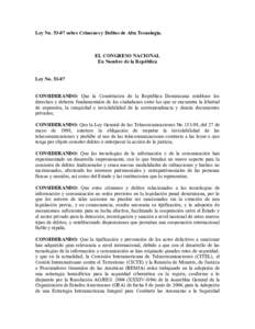 Microsoft Word - Ley No[removed]sobre Crímenes y Delitos de Alta Tecnología.doc