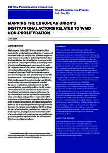 EU N on -P roliferation C onsortium The European network of independent non-proliferation think tanks N on -P roliferation Papers No. 1 May 2011