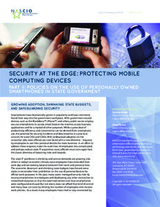 NASCIO Research Brief  MARCH 2010 SECURITY AT THE EDGE: PROTECTING MOBILE COMPUTING DEVICES