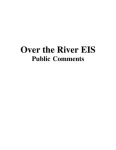 Over the River EIS Public Comments Over the River EIS Comments-table of contents COMMENT TYPE
