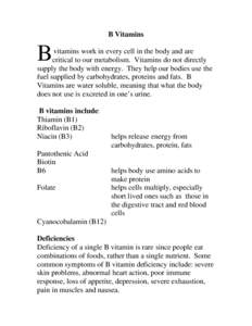 Microsoft Word - B Vitamins.doc