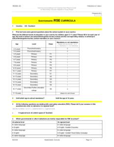 ROSE 25  TREN/E3[removed]Inventory and compiling of an European Good Practice Guide on Road Safety Education targeted at Young People Please don’t fill in