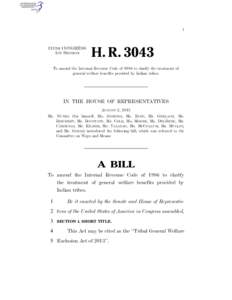 I  113TH CONGRESS 1ST SESSION  H. R. 3043
