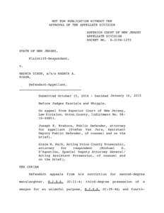 NOT FOR PUBLICATION WITHOUT THE APPROVAL OF THE APPELLATE DIVISION SUPERIOR COURT OF NEW JERSEY APPELLATE DIVISION DOCKET NO. A-3194-12T3 STATE OF NEW JERSEY,