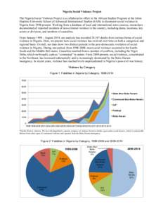 Nigeria Social Violence Project The Nigeria Social Violence Project is a collaborative effort in the African Studies Program at the Johns Hopkins University School of Advanced International Studies (SAIS) to document soc