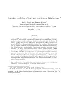 Bayesian modeling of joint and conditional distributions by mixtures