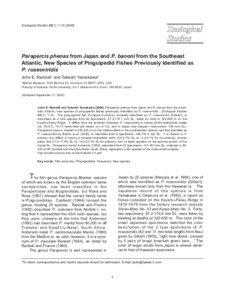 Zoological Studies 45(1): [removed]Parapercis phenax from Japan and P. banoni from the Southeast