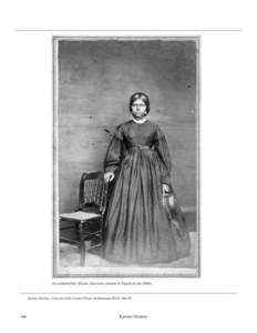 An unidentified African American woman in Topeka in the 1860s.  Kansas History: A Journal of the Central Plains 36 (Autumn 2013): 146–57 146