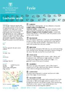 Fyvie Lochside walk Description Walk through a landscape shaped by 800 years of history, and discover the rich wealth of wildlife that flourishes in Fyvie’s loch and