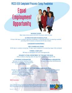 MCCS EEO Complaint Process Camp Pendleton  Equal Employment Opportunity INCIDENT/ EVENT