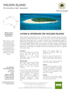 WILSON ISLAND The Great Barrier Reef - Queensland Wilson Island Via Gladstone Queensland