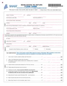 2007  MAINE ESTATE TAX RETURN 00