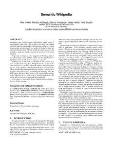 Web standards / Semantic wiki / Semantic MediaWiki / Resource Description Framework / Typed link / Wikipedia / Web Ontology Language / MediaWiki / Semantic search / World Wide Web / Computing / Semantic Web