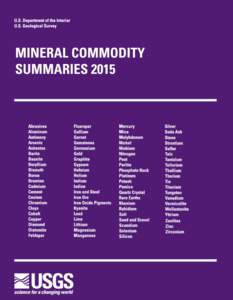 Mineral Commodity Summaries 2015