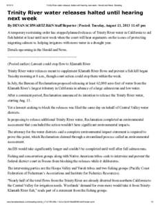 Klamath River / Rogue River-Siskiyou National Forest / Six Rivers National Forest / Water in California / Hoopa Valley / Klamath Project / Klamath Basin / Trinity River / Salmon / Geography of California / Geography of the United States / Klamath Mountains