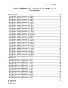 FEDERAL UPPER LIMIT (FUL) CHANGES TO TRANSMITTAL NO