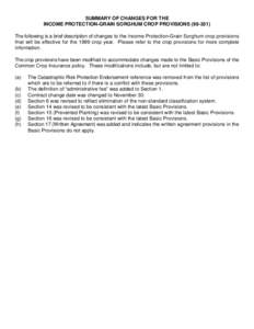 Financial institutions / Institutional investors / Agricultural economics / Crop insurance / Insurance / Insurability / Crop rotation / Prevented planting acreage / Agricultural Market Transition Act / Agriculture / Crops / United States Department of Agriculture